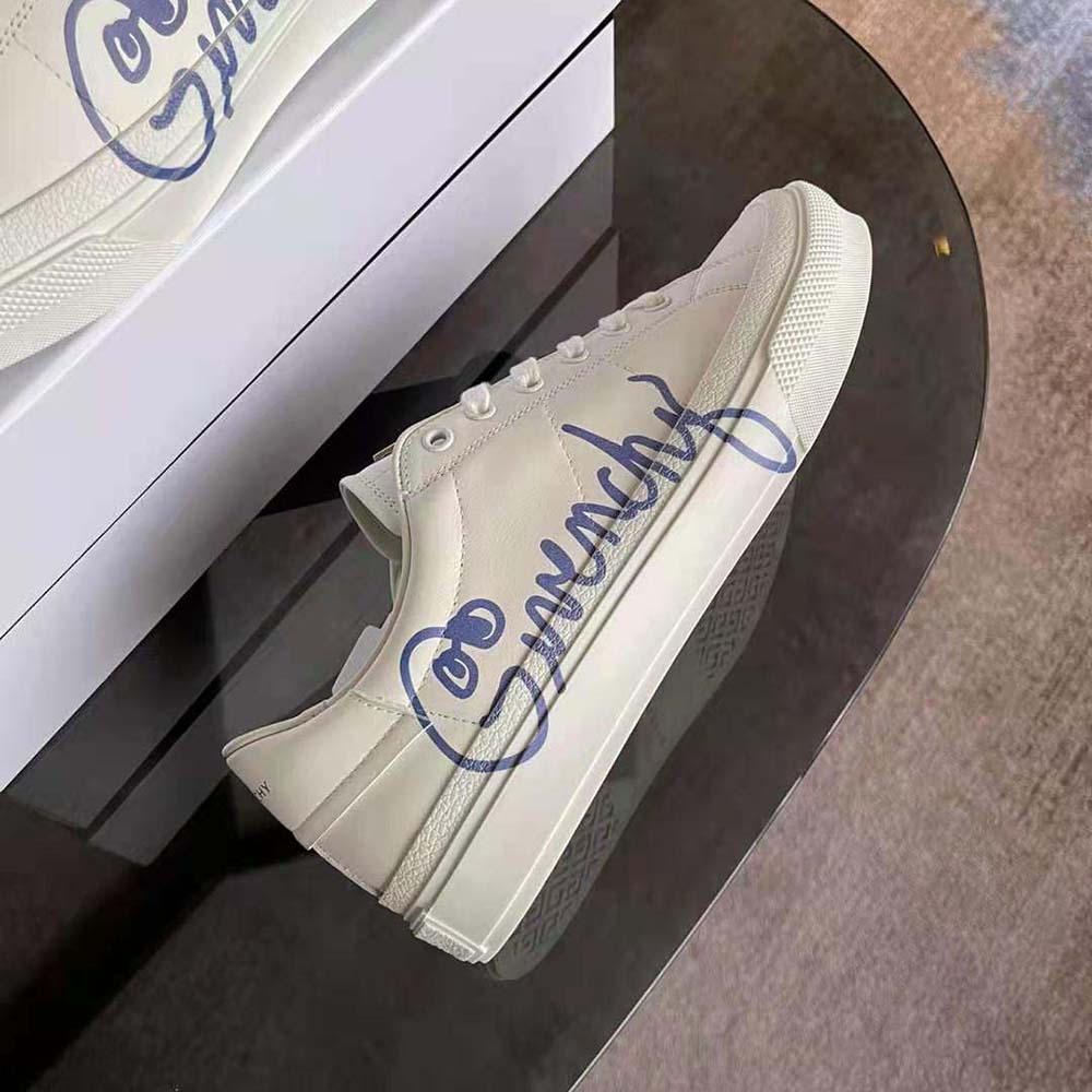 Givenchy Men Sneakers City Sport in GIVENCHY Print Leather-White - image 7