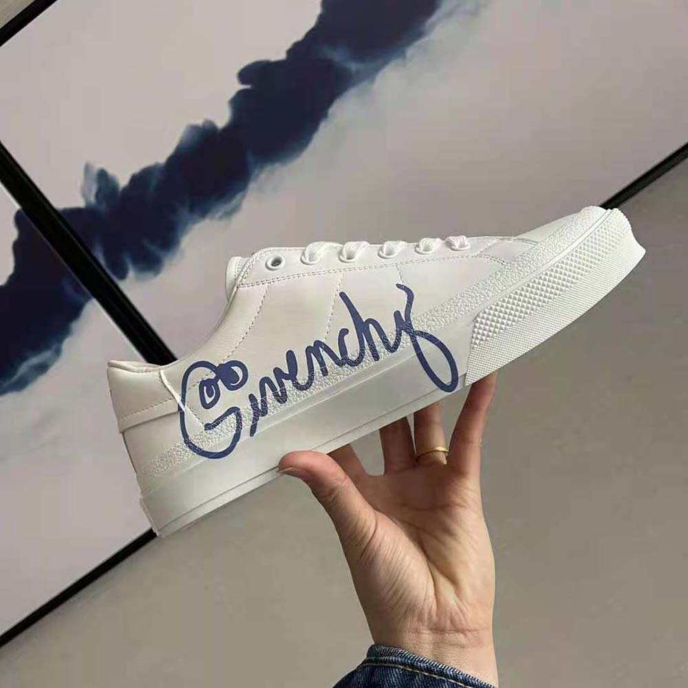 Givenchy Men Sneakers City Sport in GIVENCHY Print Leather-White - image 8