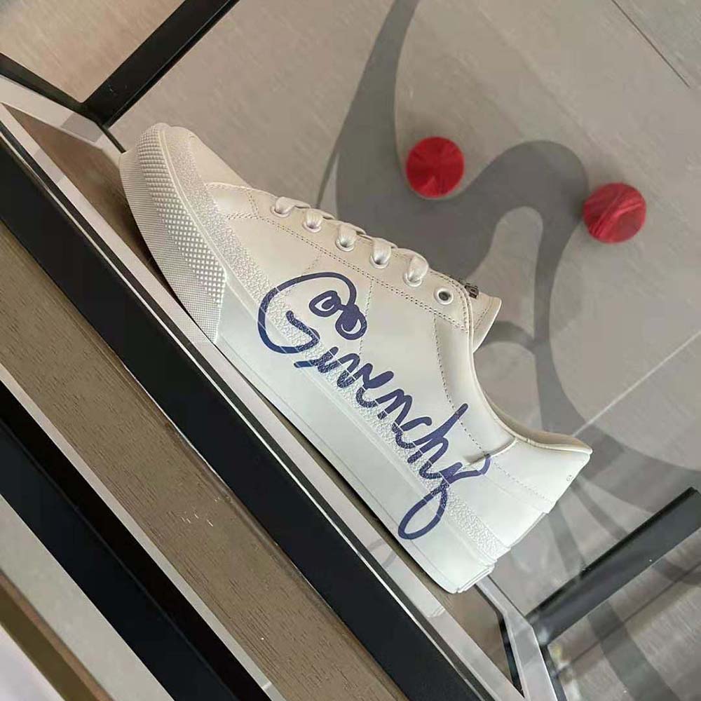 Givenchy Men Sneakers City Sport in GIVENCHY Print Leather-White - image 9