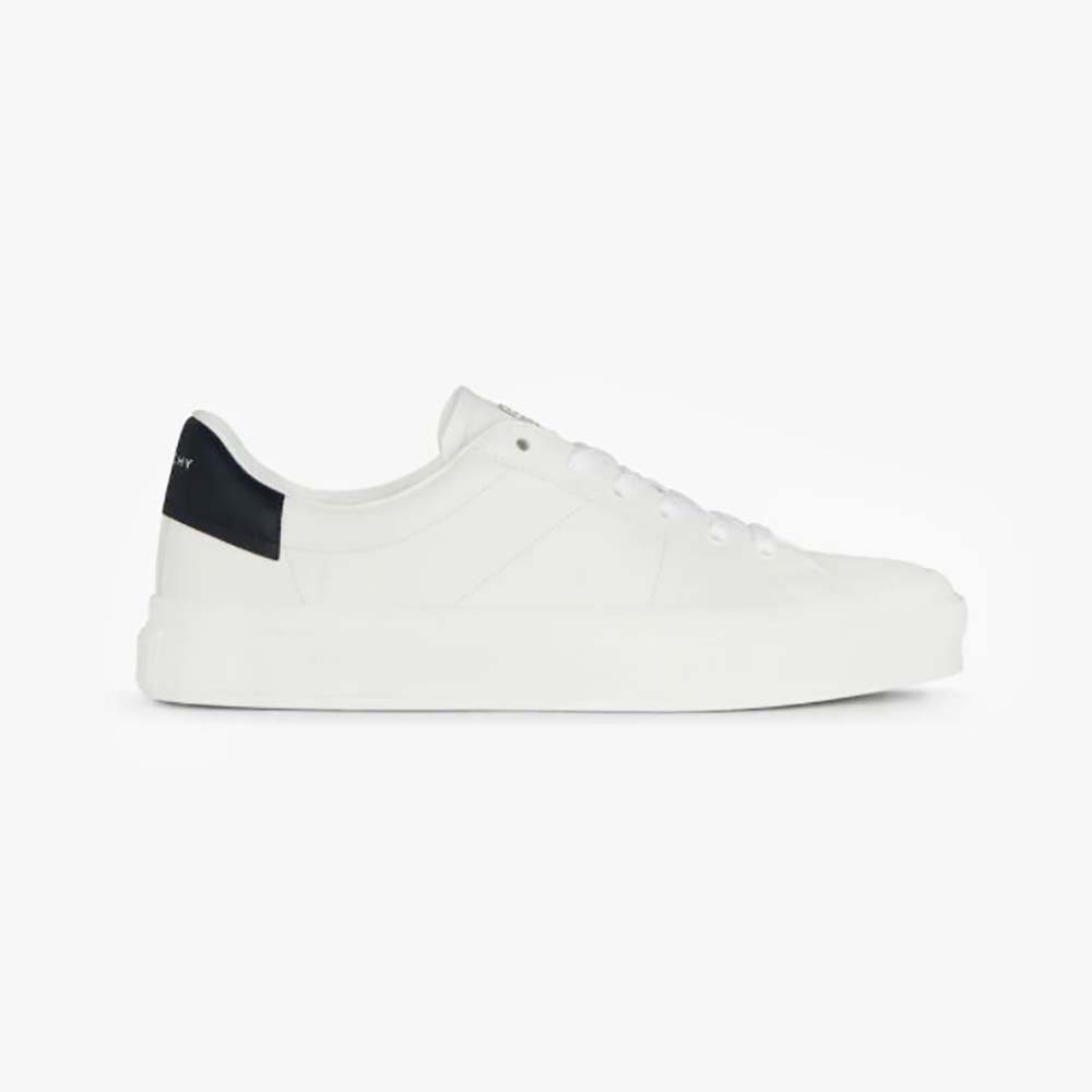 Side view of Givenchy Men Sneakers City Sport in Two Tone Leather-White