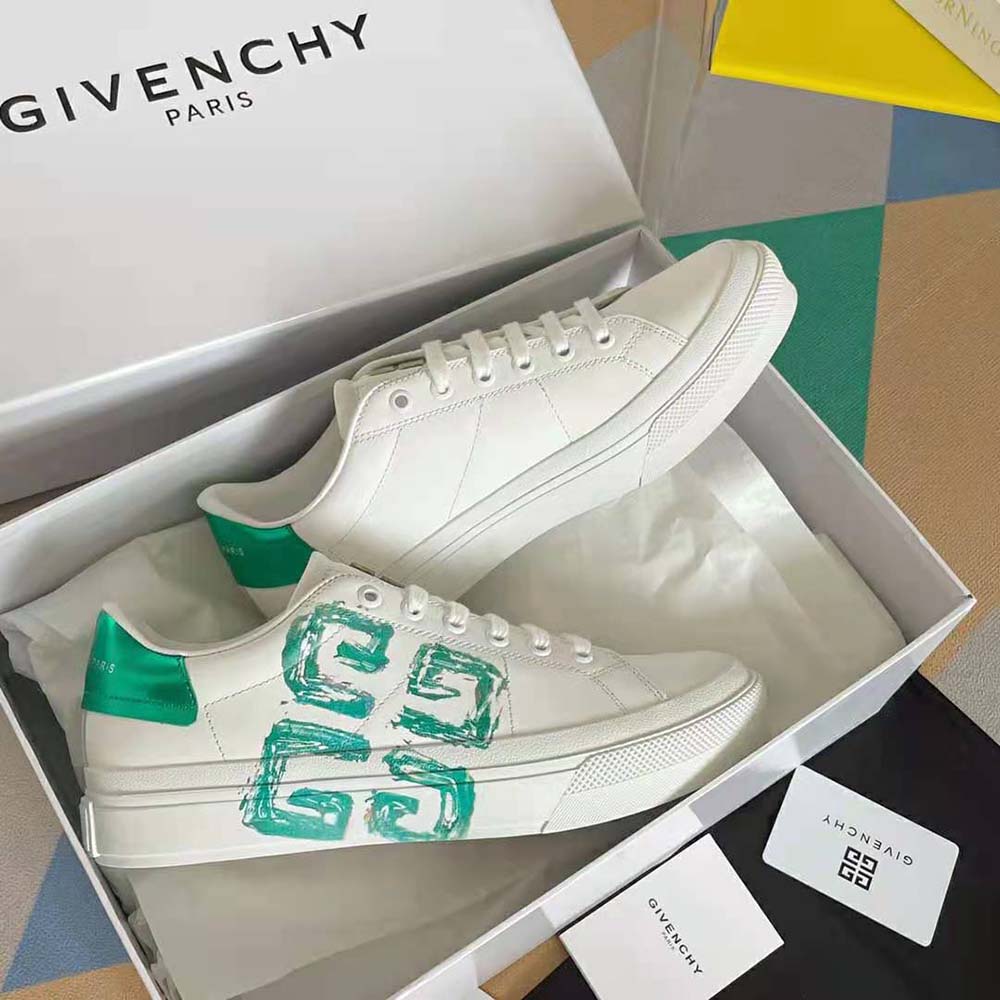 Givenchy Unisex Sneakers City Sport in 4G Print Leather-Green - image 8