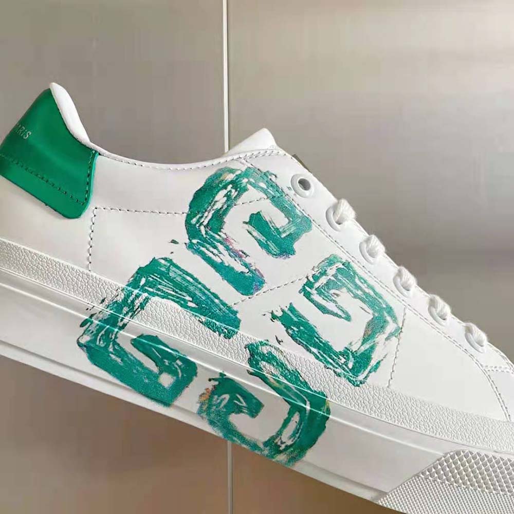 Givenchy Unisex Sneakers City Sport in 4G Print Leather-Green - image 9