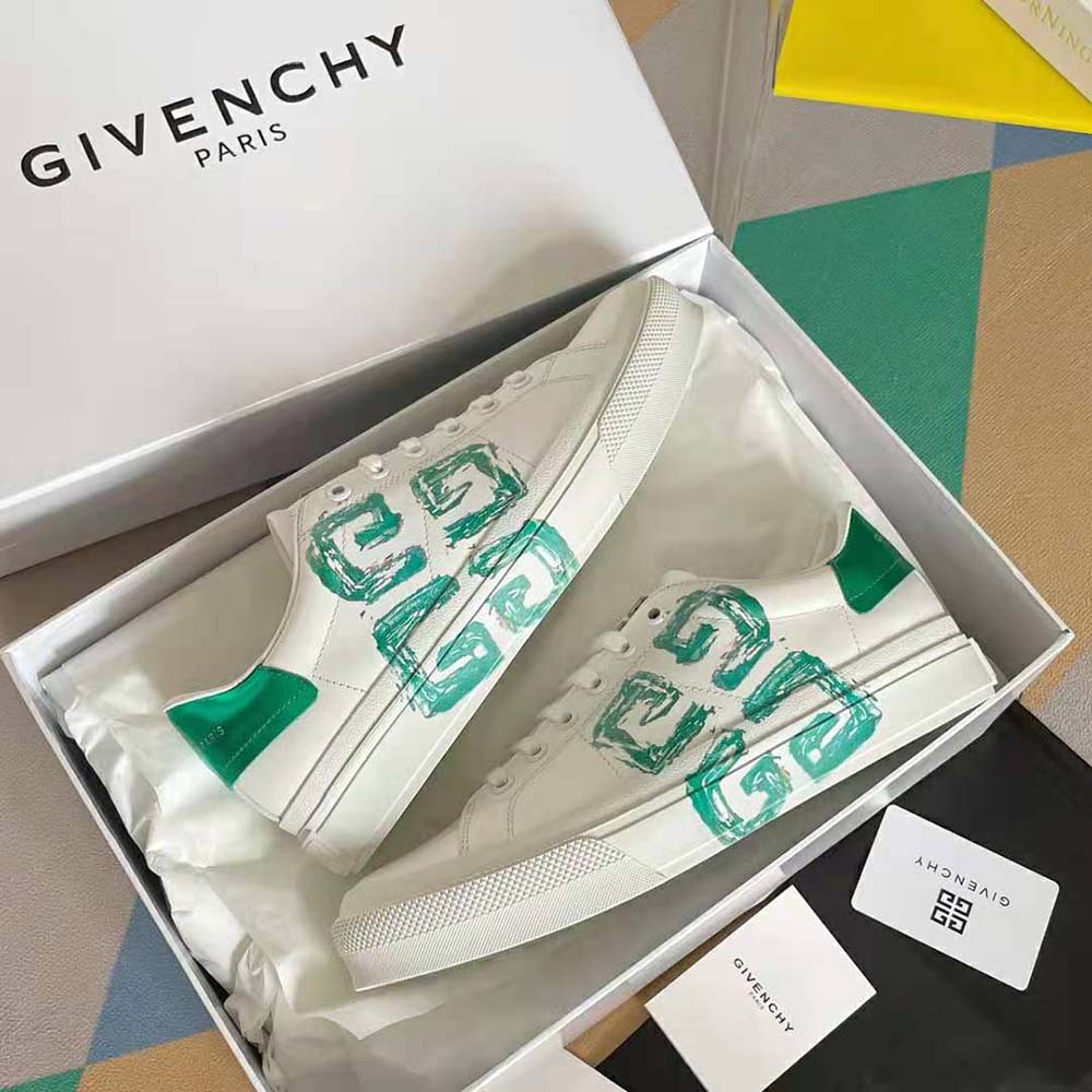Givenchy Unisex Sneakers City Sport in 4G Print Leather-Green - image 7