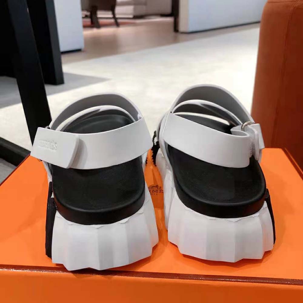 Hermes Women Electric Sandal in Calfskin-White - image 6