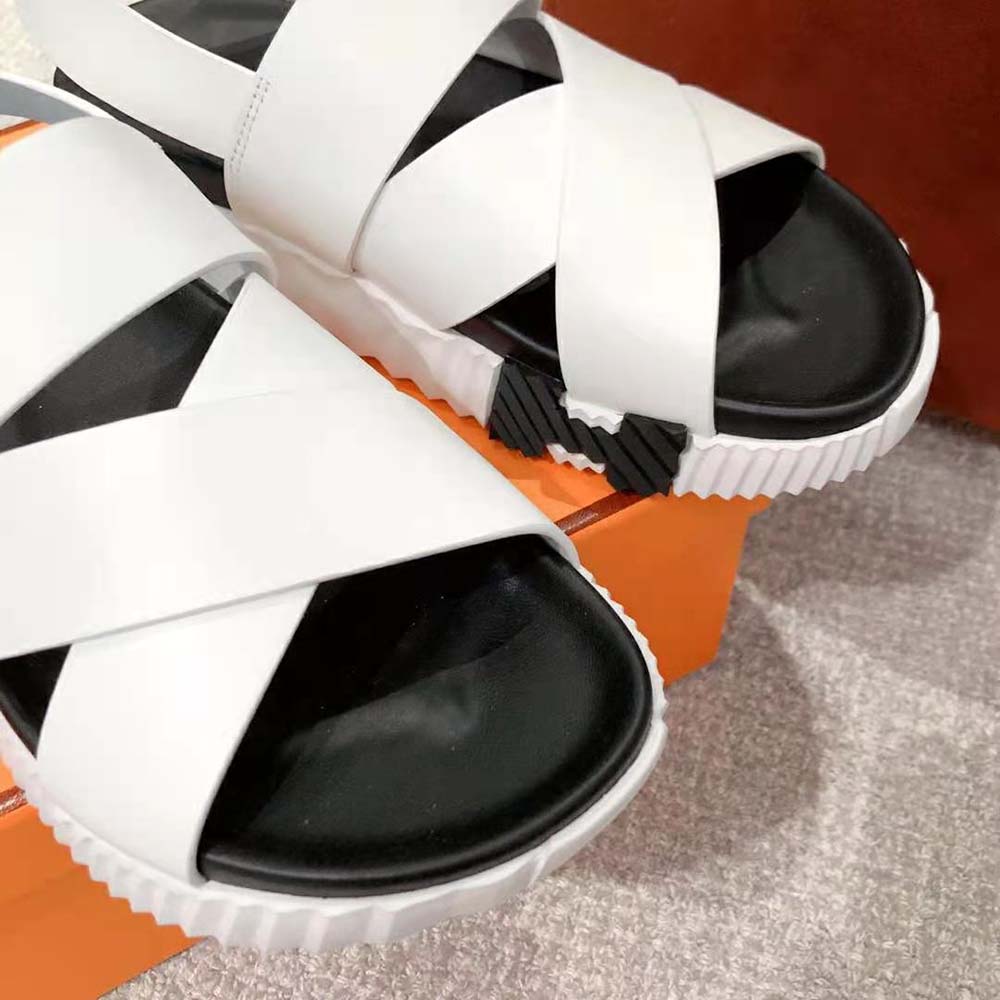 Hermes Women Electric Sandal in Calfskin-White - image 8