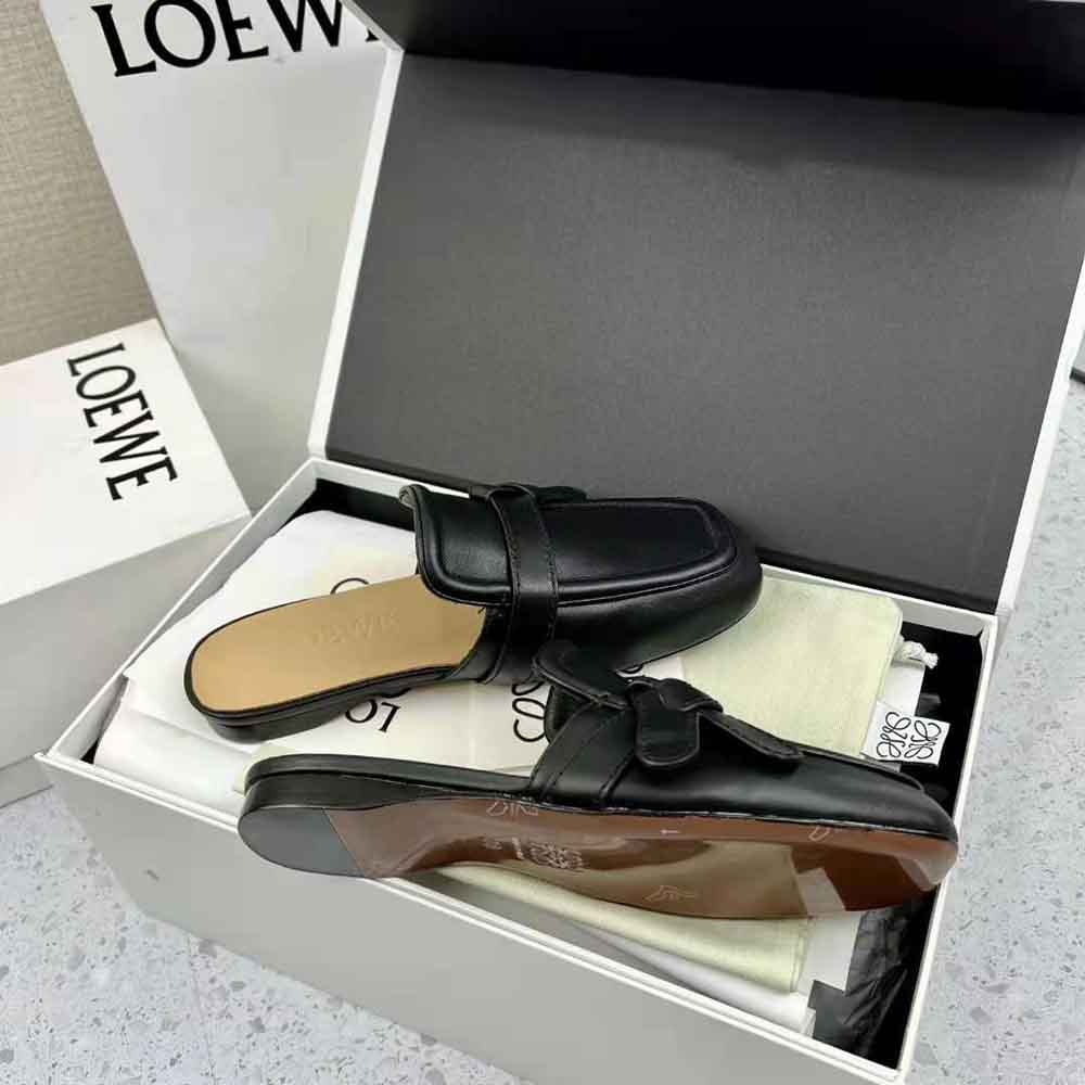 Loewe Women Gate Flat Mule in Calfskin-Black - image 8