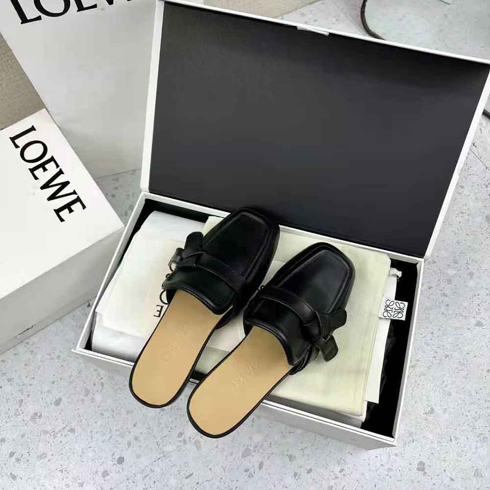 Loewe Women Gate Flat Mule in Calfskin-Black - image 6