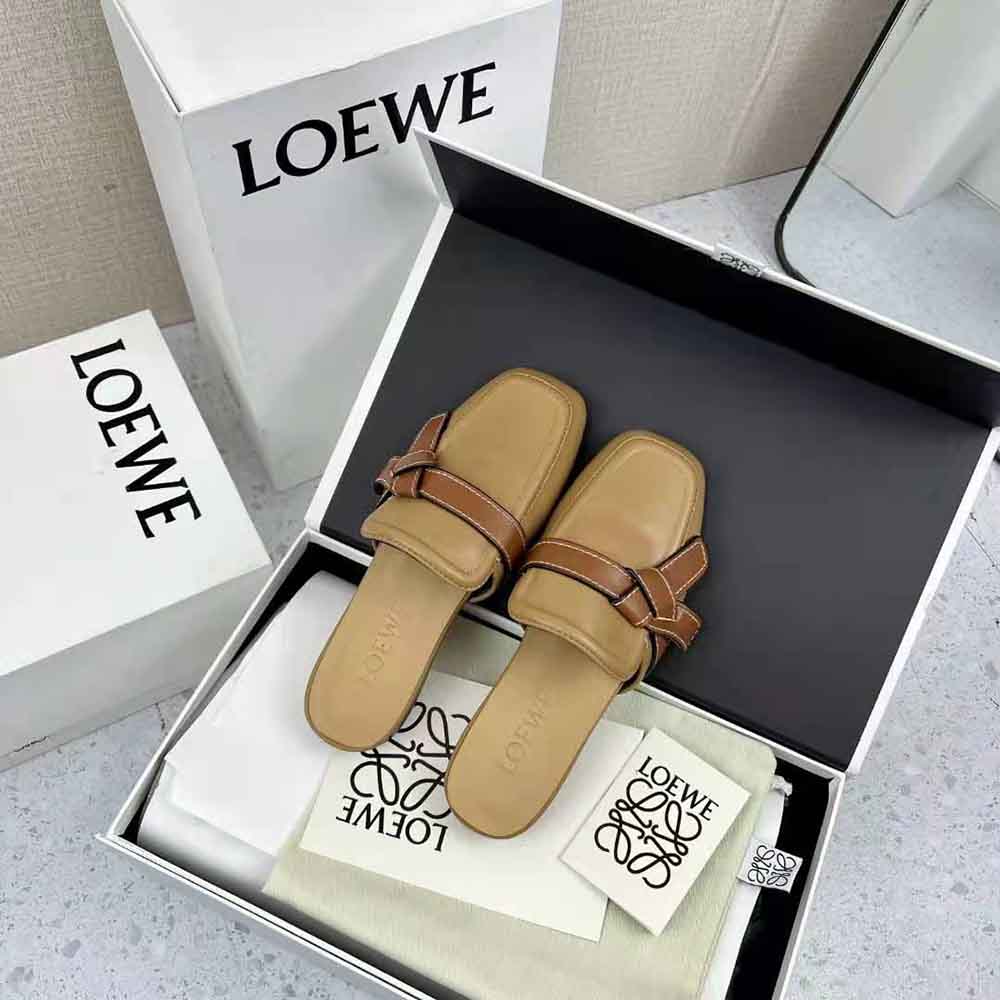 Loewe Women Gate Flat Mule in Calfskin-Brown - image 6