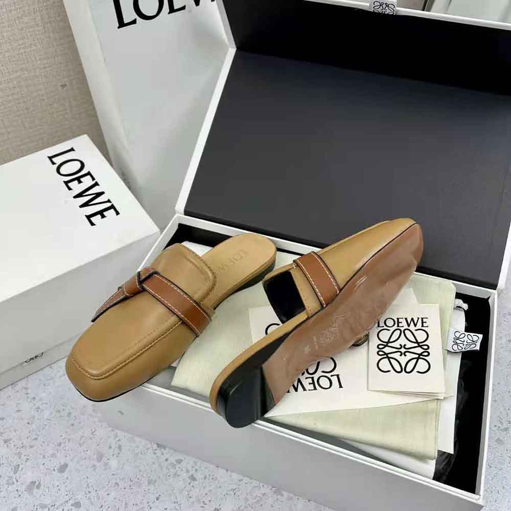 Loewe Women Gate Flat Mule in Calfskin-Brown - image 8