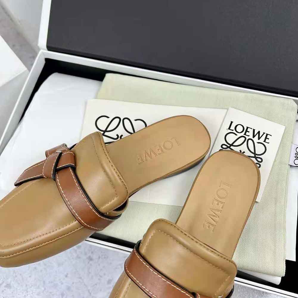 Loewe Women Gate Flat Mule in Calfskin-Brown - image 10