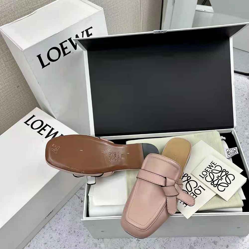 Loewe Women Gate Flat Mule in Calfskin-Pink - image 8