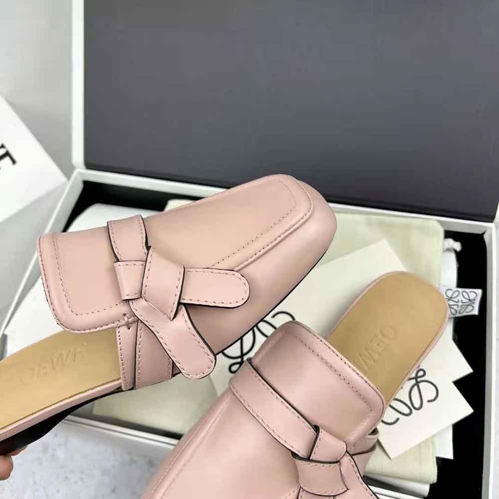 Loewe Women Gate Flat Mule in Calfskin-Pink - image 9