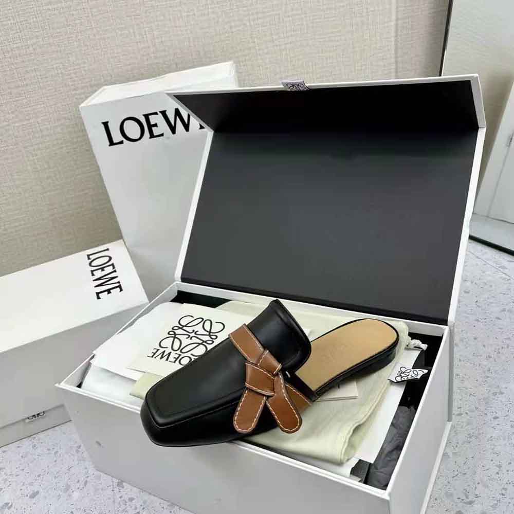 Loewe Women Gate Flat Mule in Calfskin-Tan - image 9