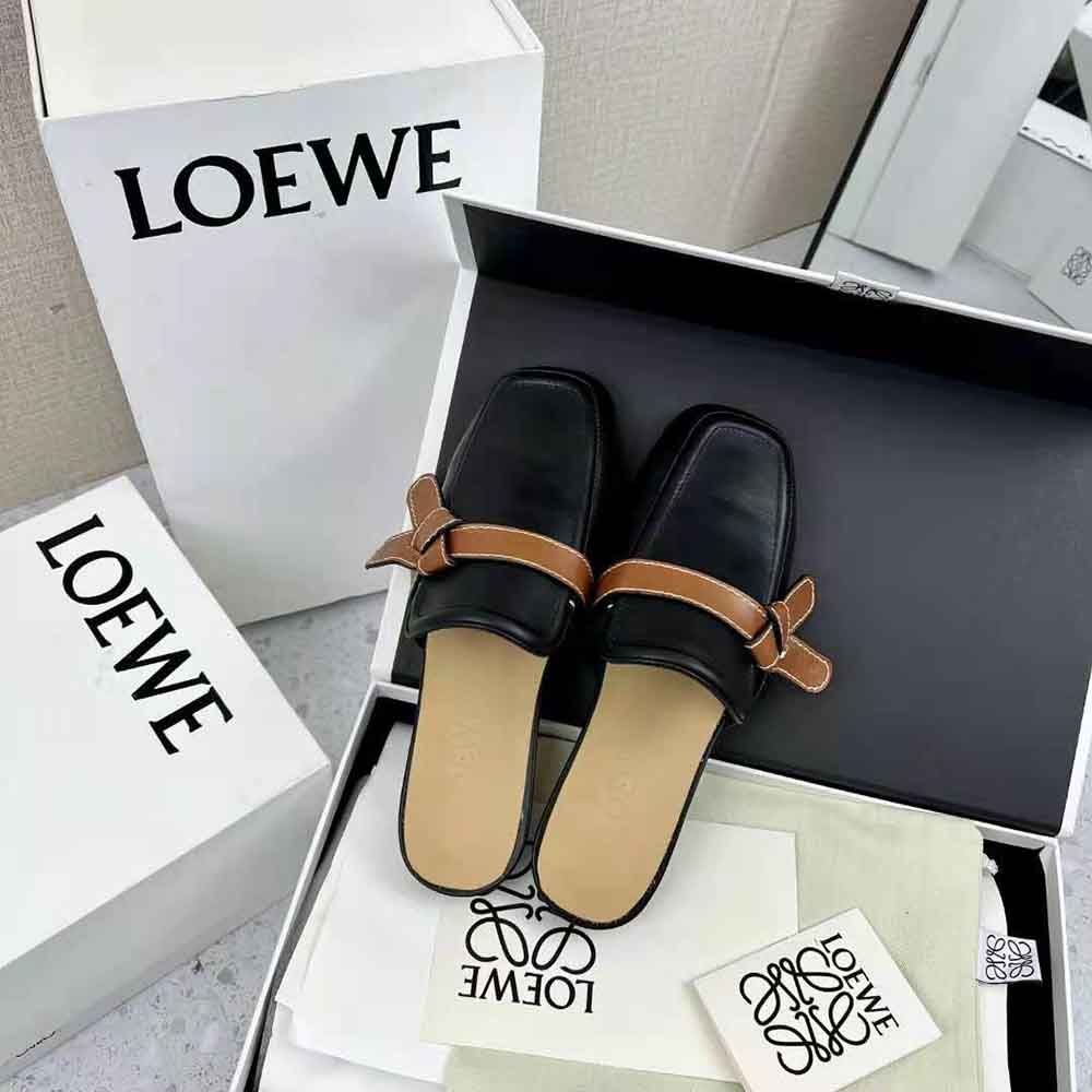 Loewe Women Gate Flat Mule in Calfskin-Tan - image 5