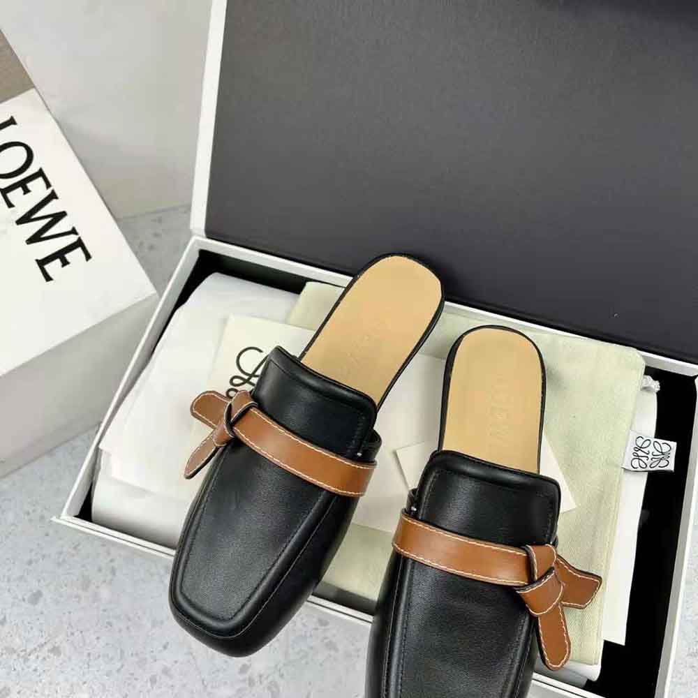 Loewe Women Gate Flat Mule in Calfskin-Tan - image 8
