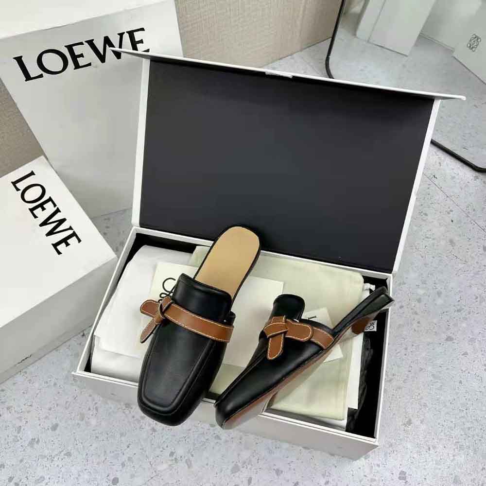 Loewe Women Gate Flat Mule in Calfskin-Tan - image 6