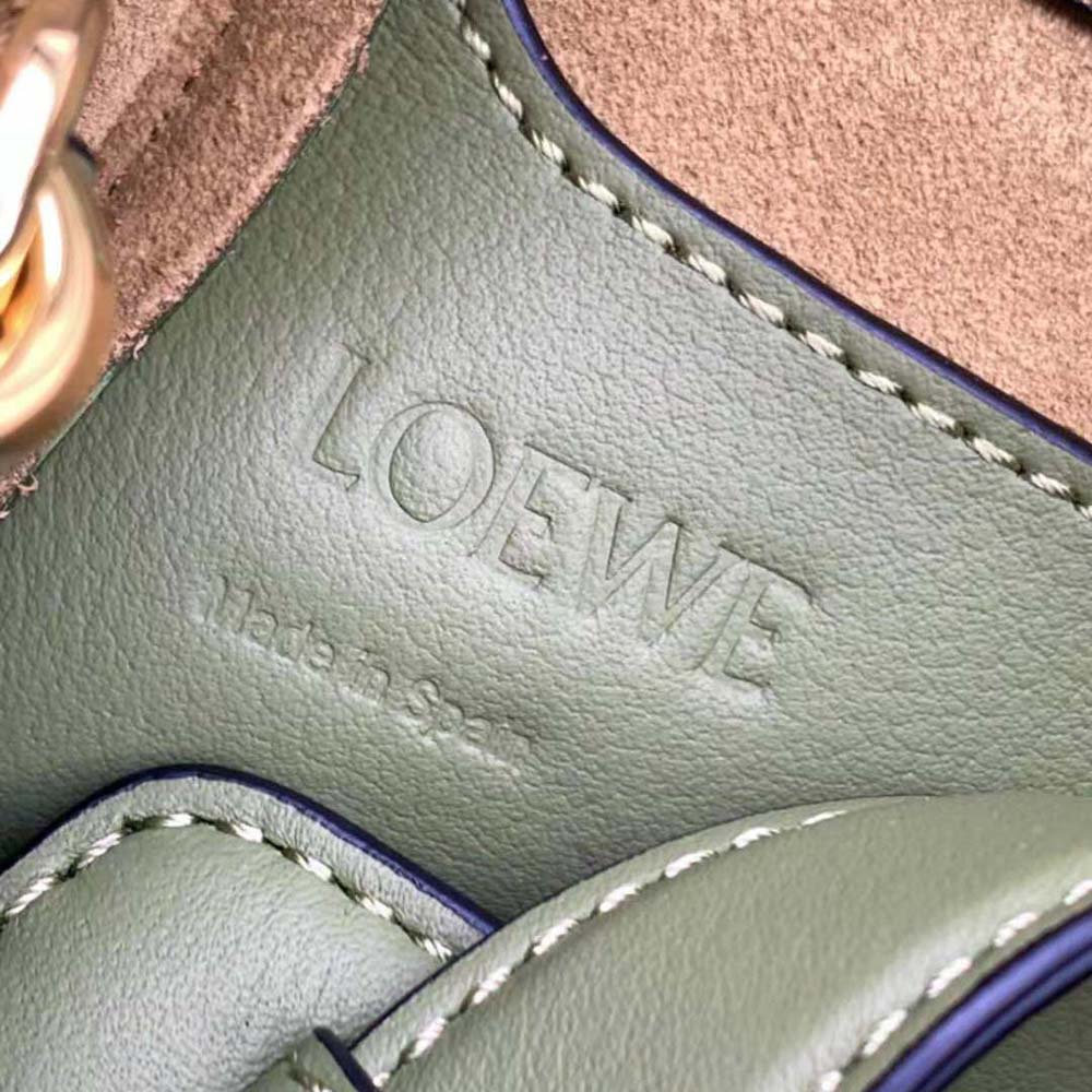 Loewe Women Hammock Nugget Bag in Nappa Calfskin-Green - image 8