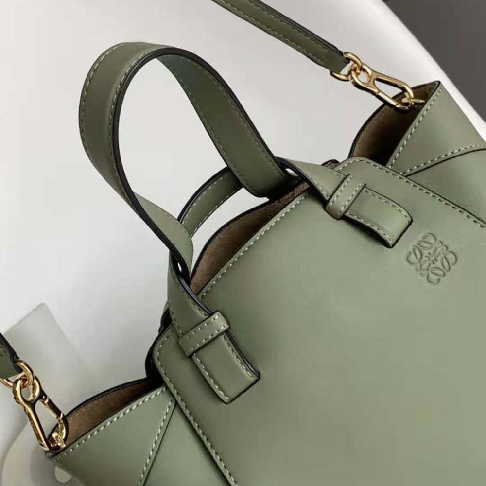 Loewe Women Hammock Nugget Bag in Nappa Calfskin-Green - image 6