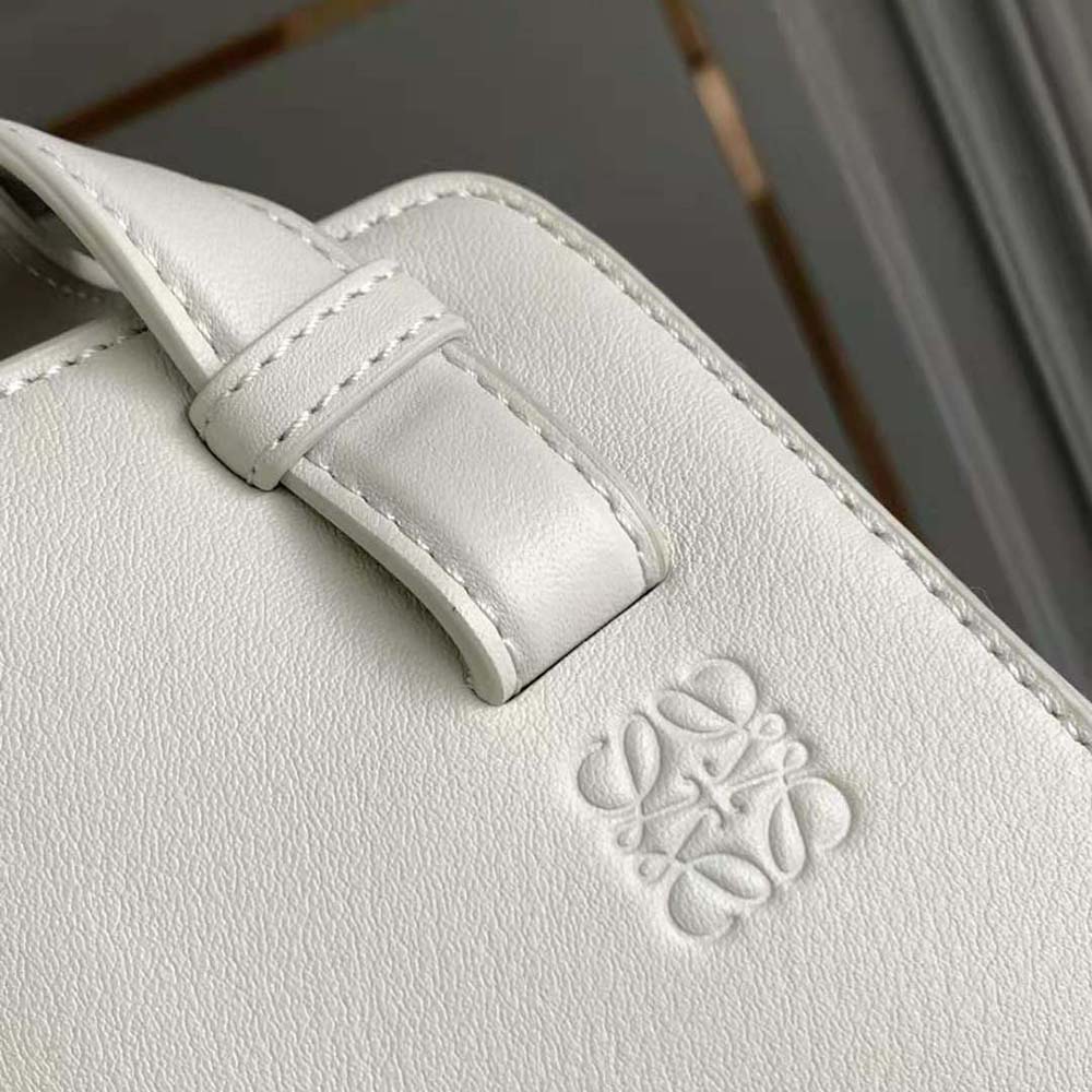 Loewe Women Hammock Nugget Bag in Nappa Calfskin-White - image 8
