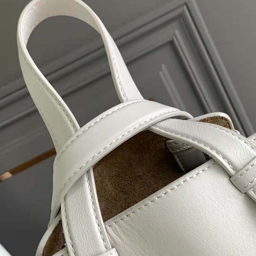 Loewe Women Hammock Nugget Bag in Nappa Calfskin-White - image 7