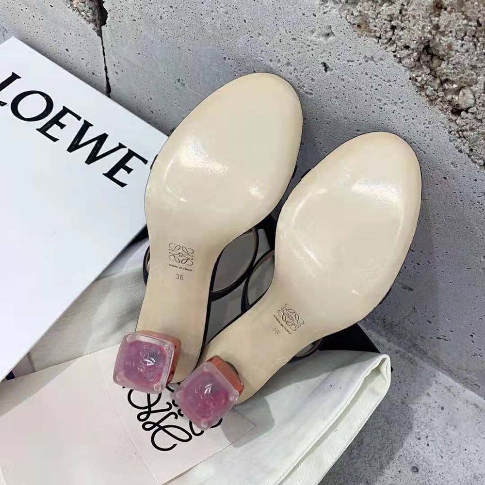Loewe Women Nail Polish Sandal in Goatskin-Black - image 9