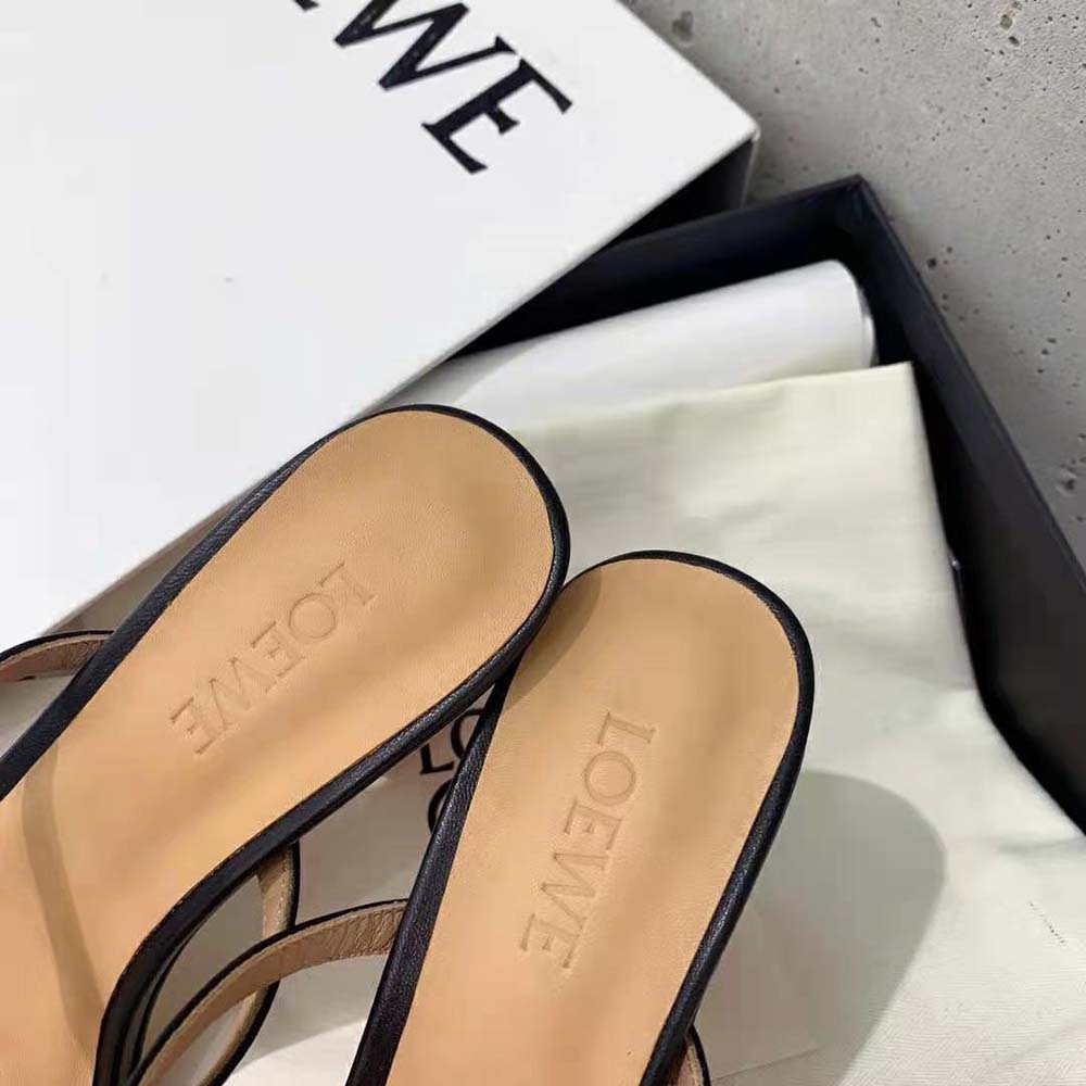 Loewe Women Nail Polish Sandal in Goatskin-Black - image 8