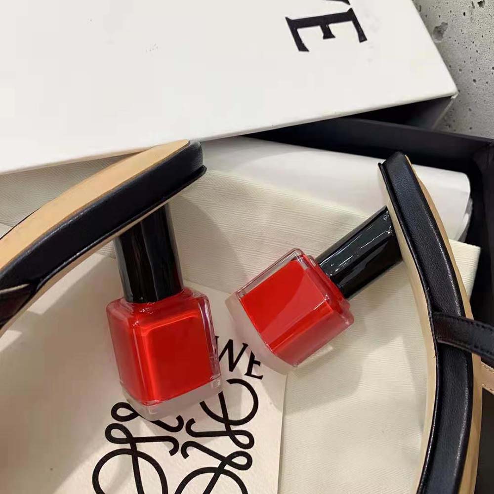 Loewe Women Nail Polish Sandal in Goatskin-Black - image 7