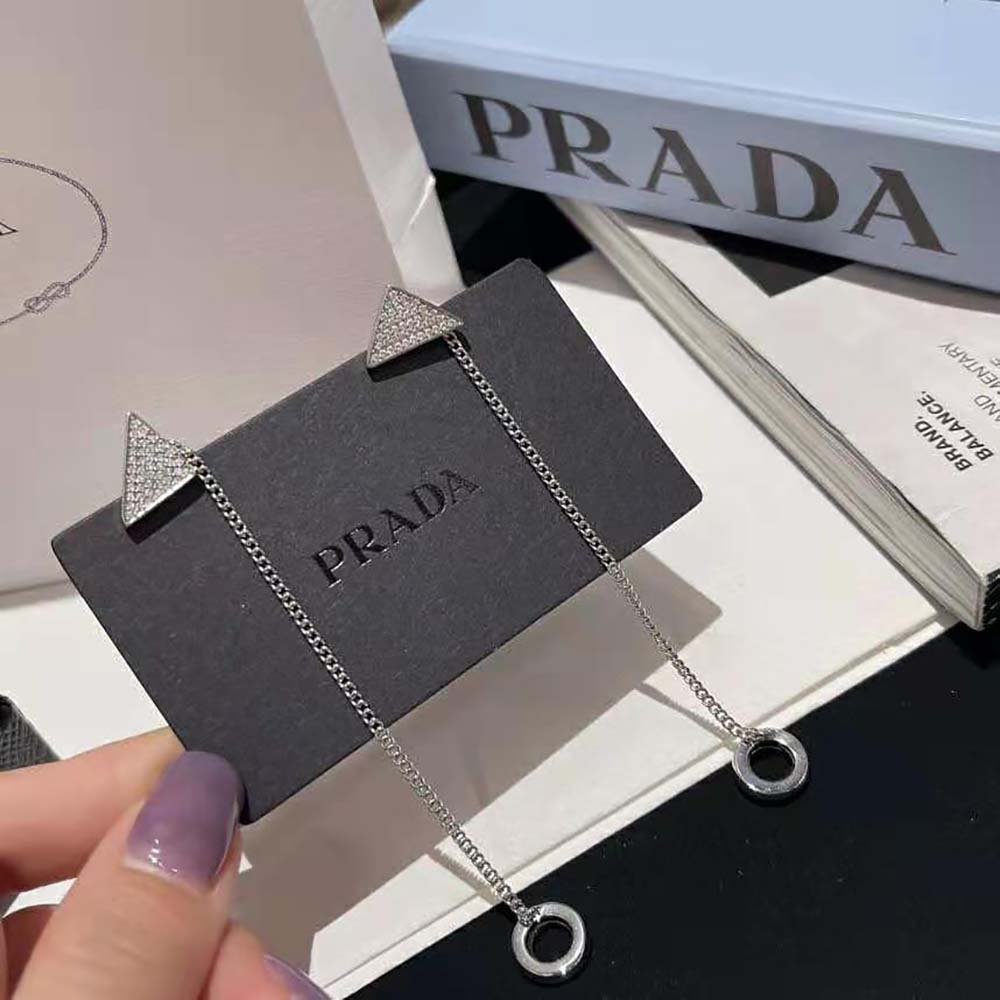 Prada Women Crystal Logo Jewels AirPods Pendant Earrings - image 6