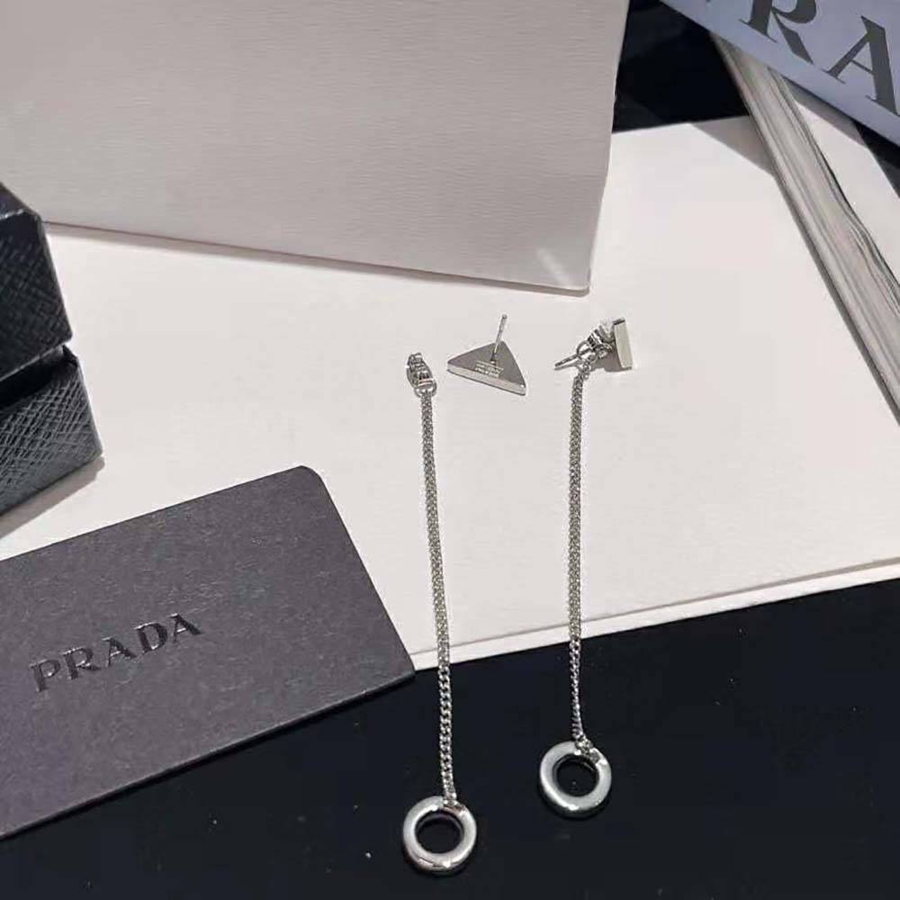 Prada Women Crystal Logo Jewels AirPods Pendant Earrings - image 5
