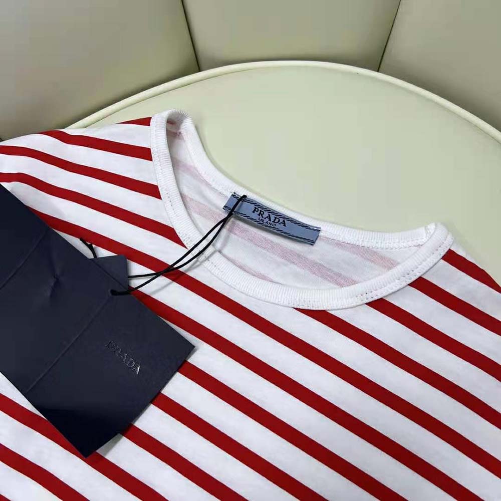 Prada Women Printed Interlock T-shirt-Red - image 5