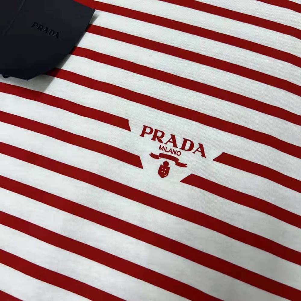 Prada Women Printed Interlock T-shirt-Red - image 7