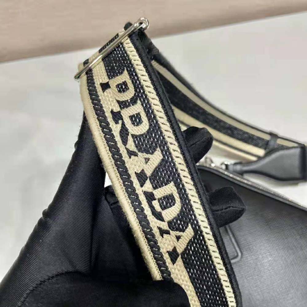 Prada Women Saffiano Leather Shoulder Bag-Black - image 8