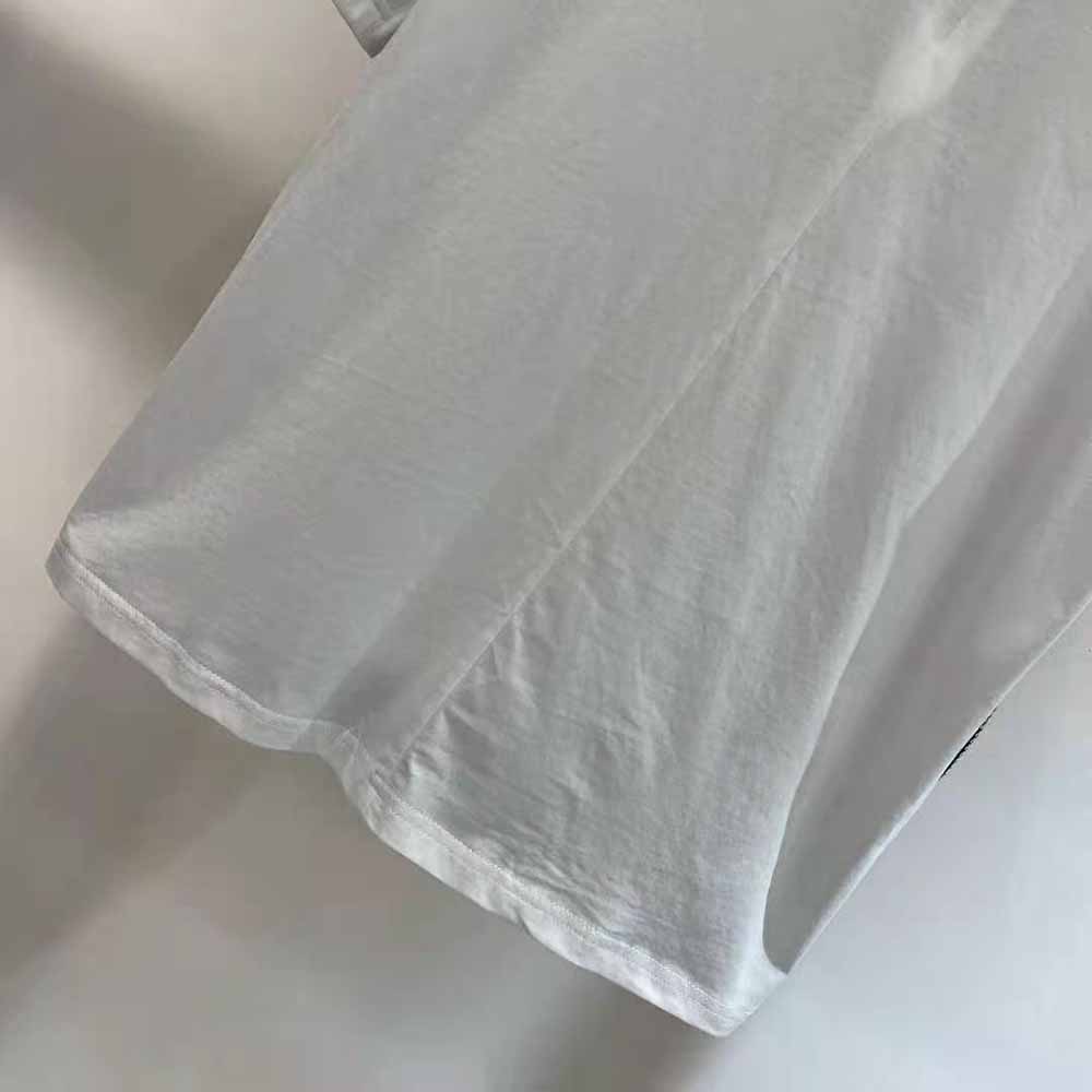 Prada Women Studded Chiffon and Jersey T-shirt-White - image 9