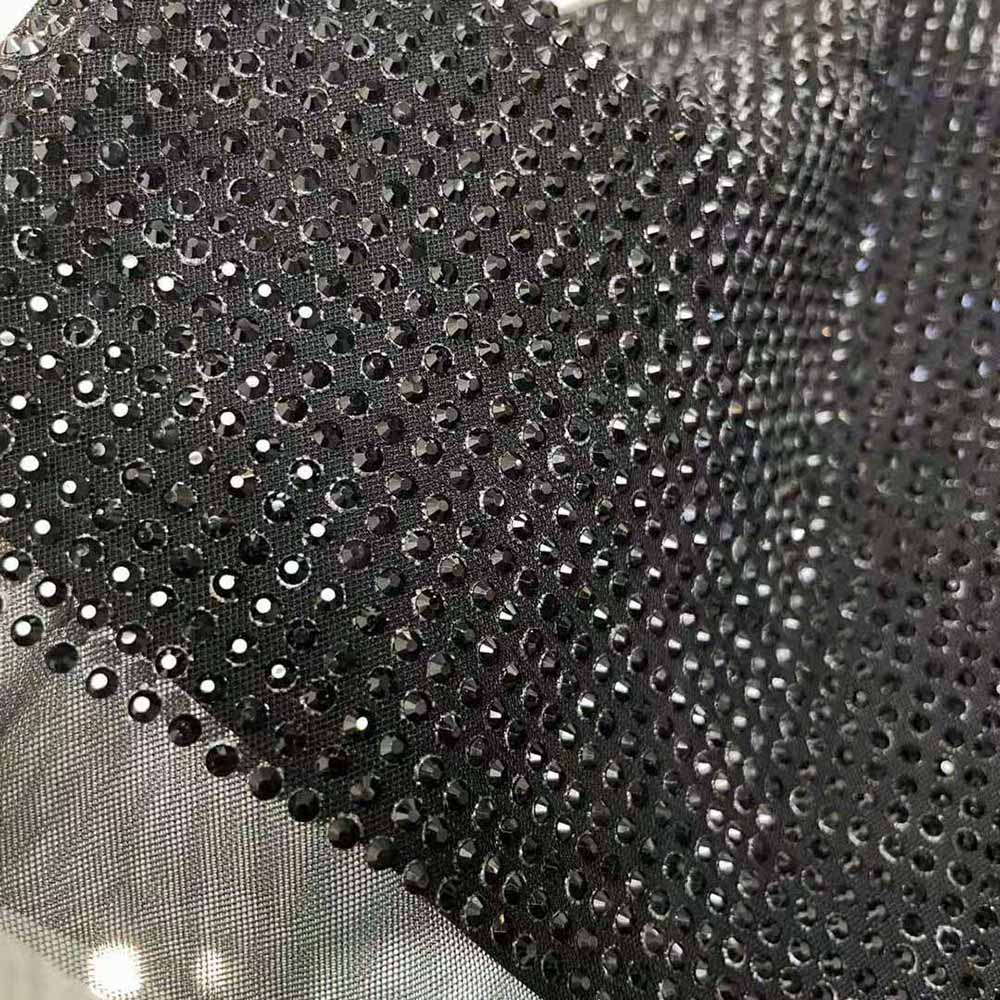 Prada Women Tulle Crop Top with Crystals-Black - image 7