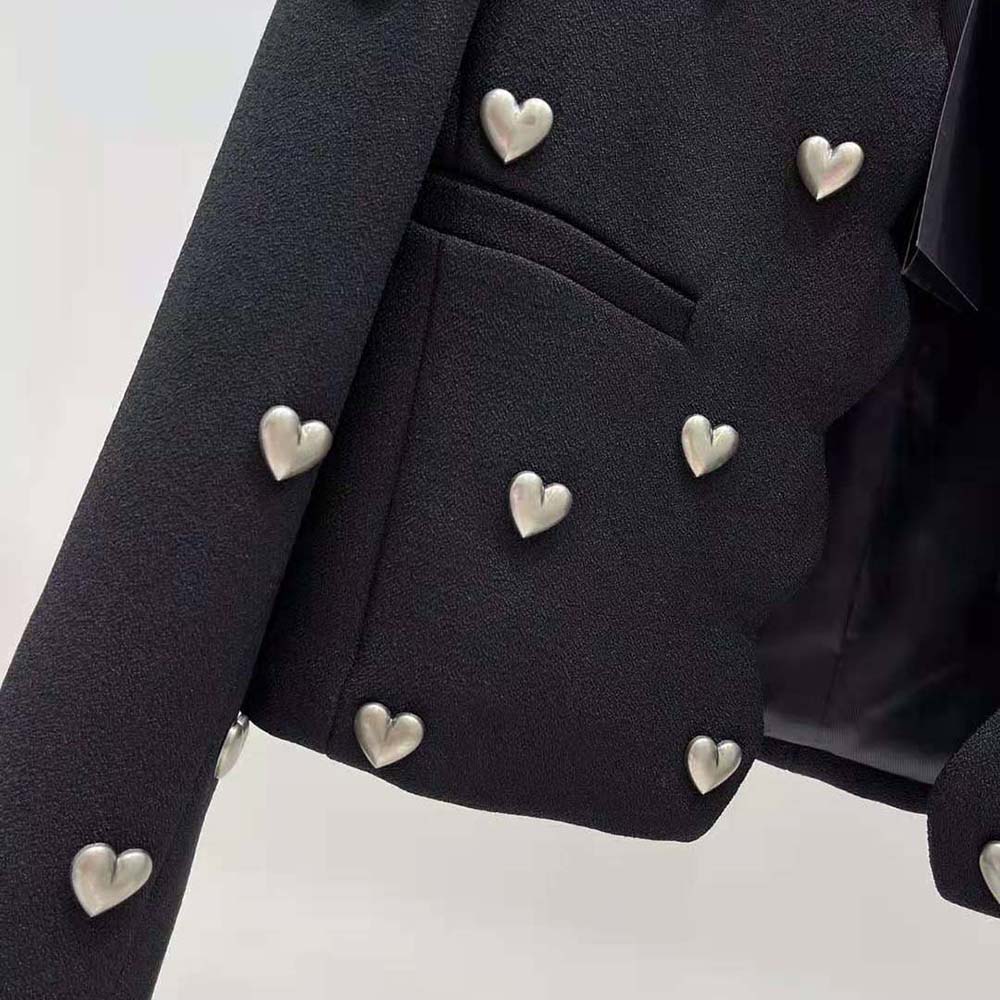 Saint Laurent YSL Women Cropped Jacket in Boucle Tweed - image 7