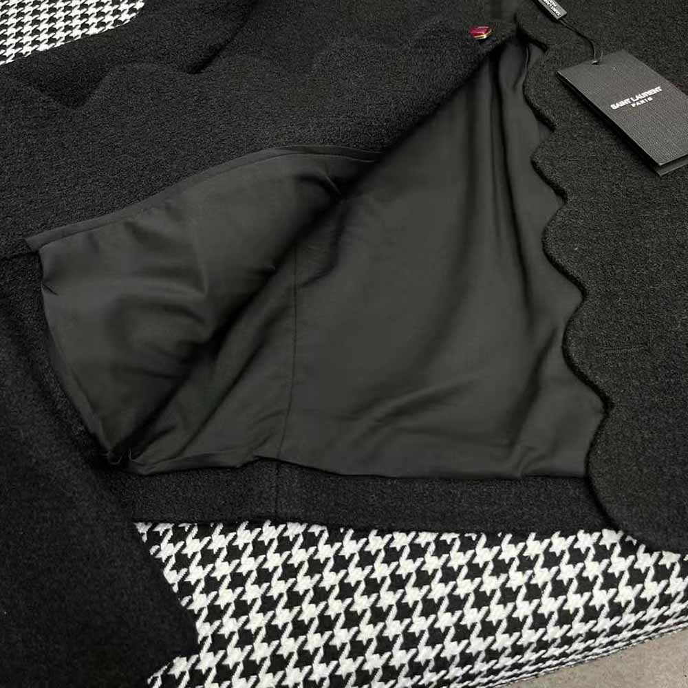 Saint Laurent YSL Women Cropped Jacket in Boucle Tweed - image 8