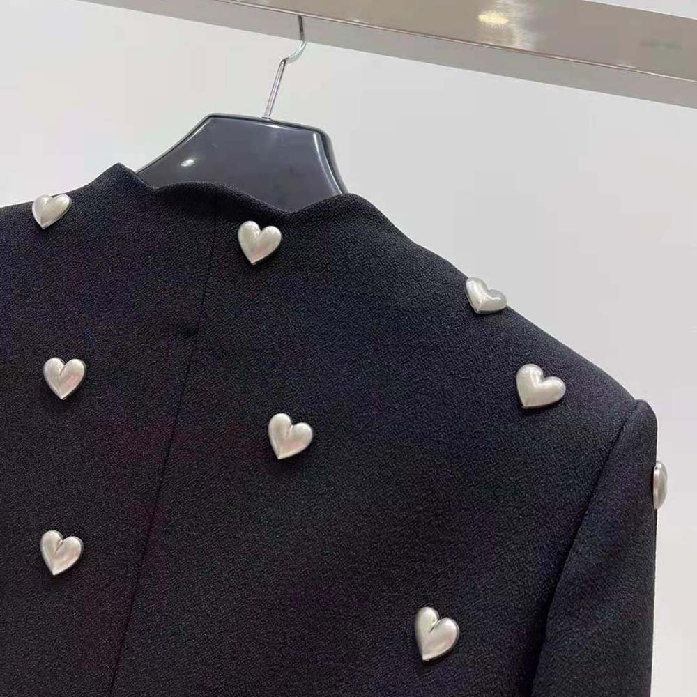 Saint Laurent YSL Women Cropped Jacket in Boucle Tweed - image 8