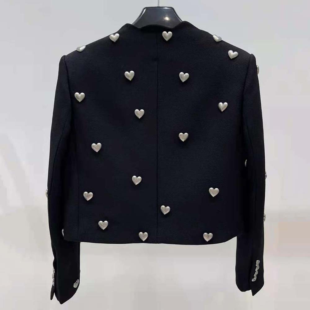 Saint Laurent YSL Women Cropped Jacket in Boucle Tweed - image 4