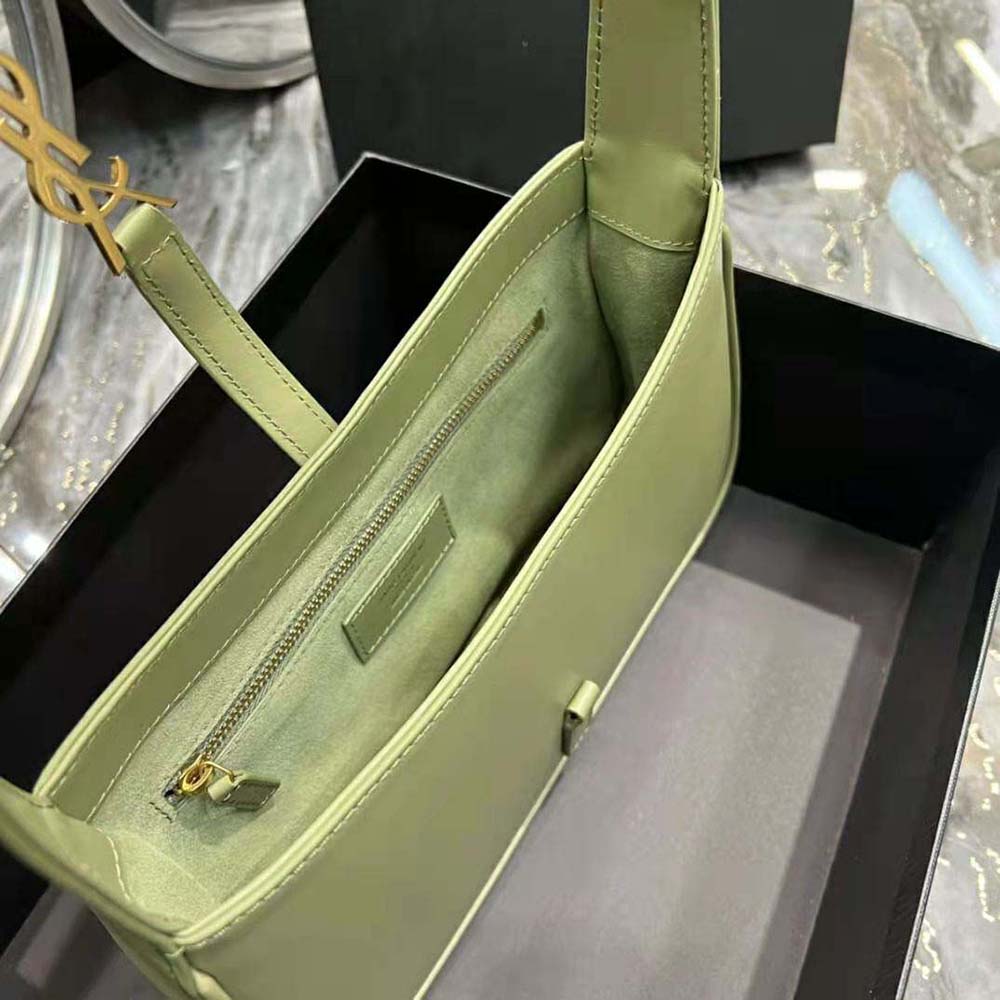 Saint Laurent YSL Women Le 5 A 7 Hobo Bag in Smooth Leather-Green - image 10