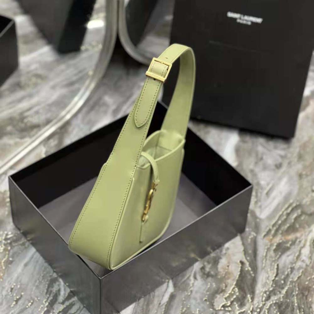 Saint Laurent YSL Women Le 5 A 7 Hobo Bag in Smooth Leather-Green - image 6