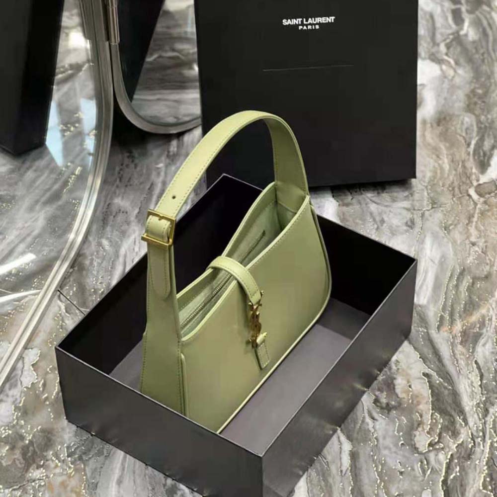 Saint Laurent YSL Women Le 5 A 7 Hobo Bag in Smooth Leather-Green - image 7