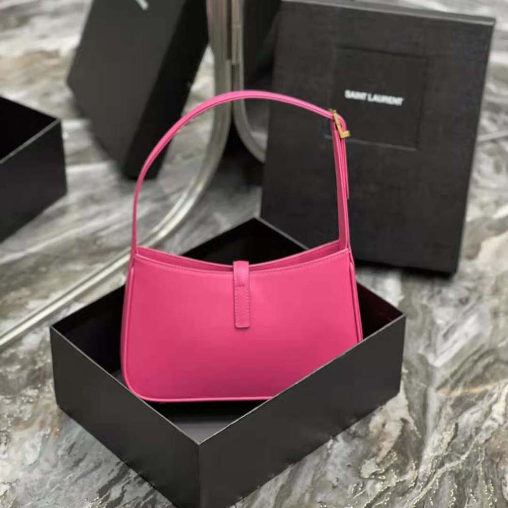 Saint Laurent YSL Women Le 5 A 7 Hobo Bag in Smooth Leather-Rose - image 4