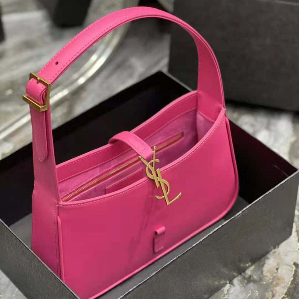 Saint Laurent YSL Women Le 5 A 7 Hobo Bag in Smooth Leather-Rose - image 9