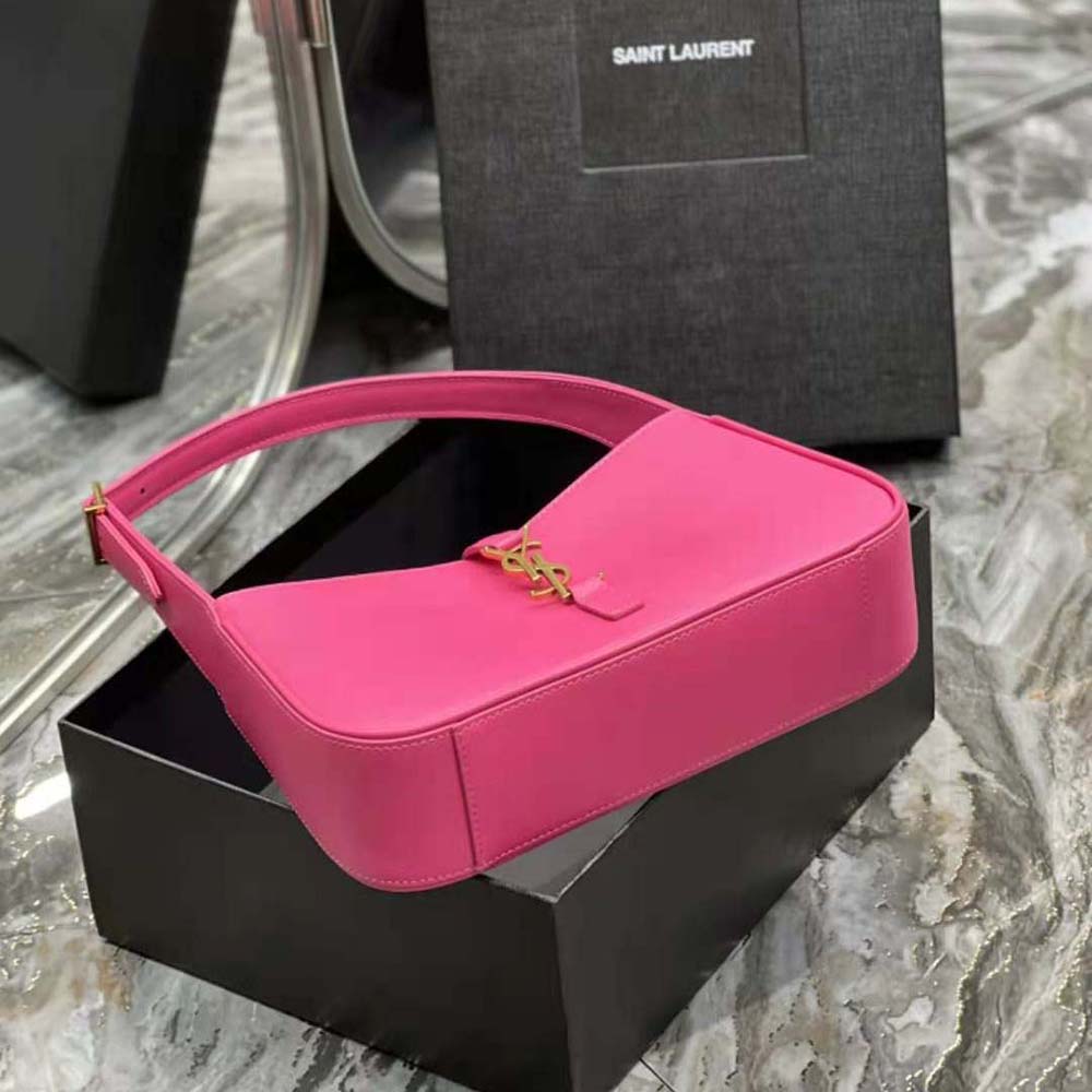Saint Laurent YSL Women Le 5 A 7 Hobo Bag in Smooth Leather-Rose - image 8
