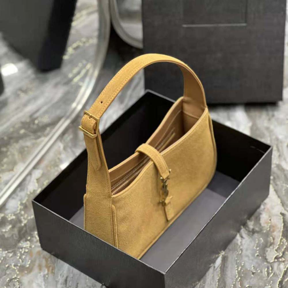 Saint Laurent YSL Women Le 5 A 7 Hobo Bag in Suede-Brown - image 5