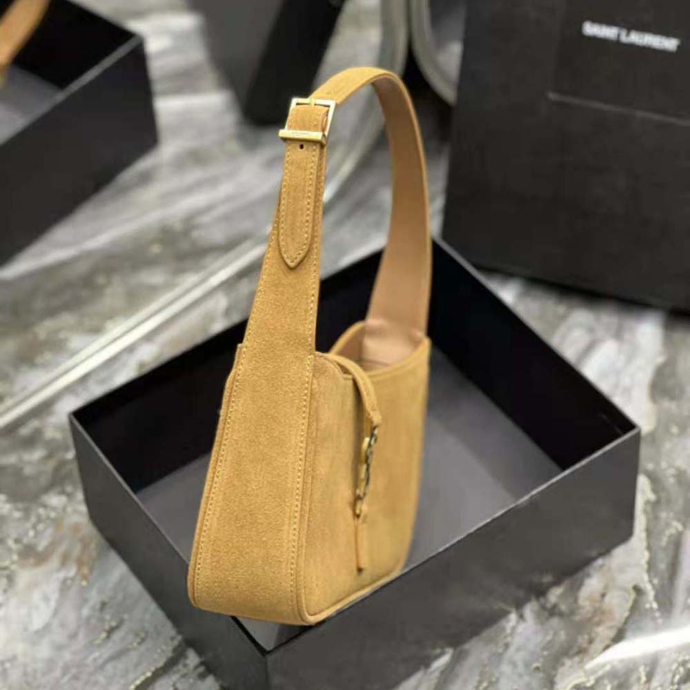 Saint Laurent YSL Women Le 5 A 7 Hobo Bag in Suede-Brown - image 6