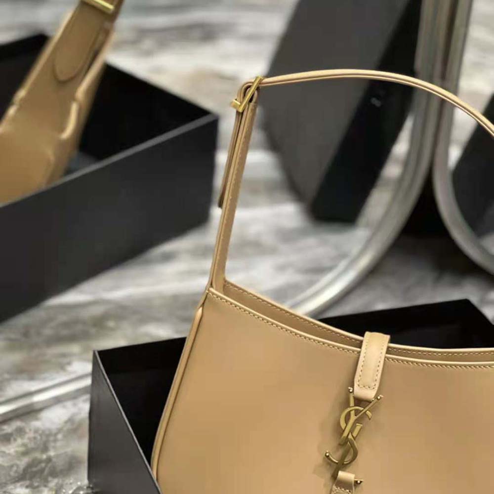 Saint Laurent YSL Women Le 5 A 7 Hobo Bag in Vegetable-Tanned Leather-Sandy - image 9