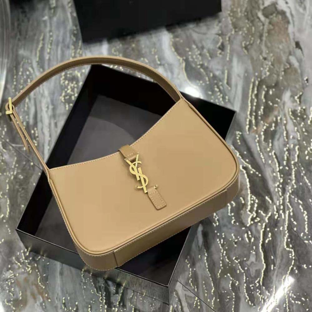 Saint Laurent YSL Women Le 5 A 7 Hobo Bag in Vegetable-Tanned Leather-Sandy - image 4