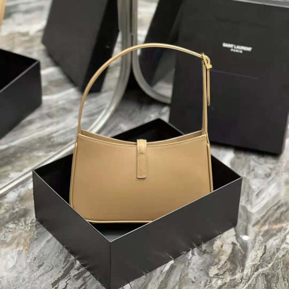 Saint Laurent YSL Women Le 5 A 7 Hobo Bag in Vegetable-Tanned Leather-Sandy - image 5