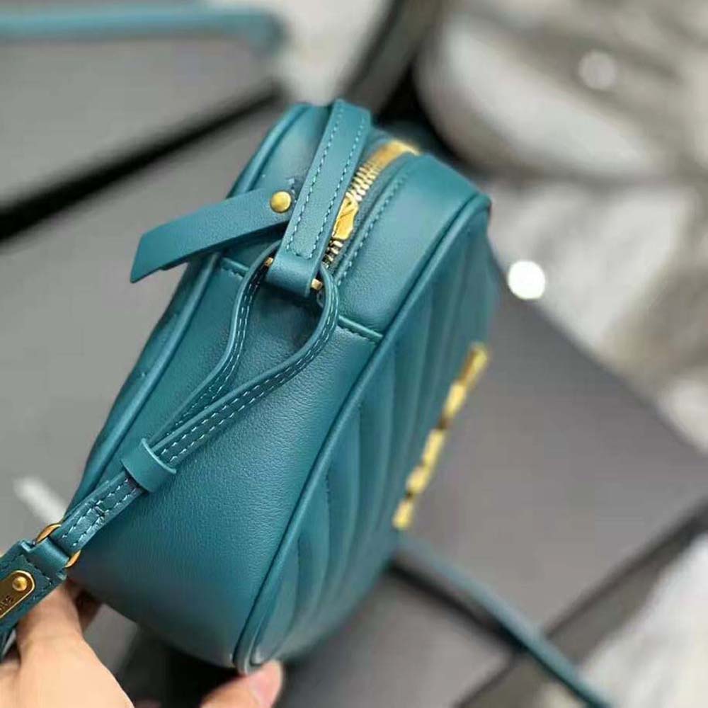 Saint Laurent YSL Women Lou Camera Bag in Supple Quilted Leather-Dark Green - image 6